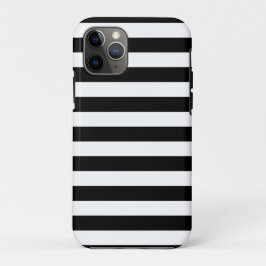 Capa Para iPhone 11 Pro Bandas brancas e pretas