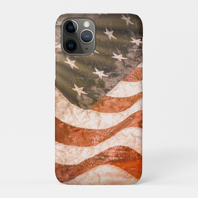Capa Para iPhone 11 Pro Bandeira Americana (Verso)