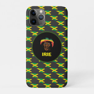 Capa Para iPhone 11 Pro bandeira da Jamaica, cabeça rastárica, Jamaica