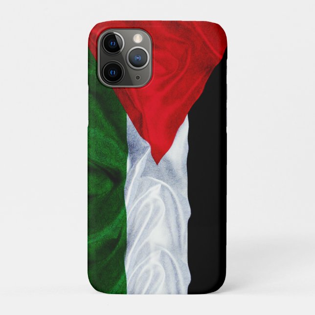 Capa Para iPhone 11 Pro Bandeira da Palestina (Verso)