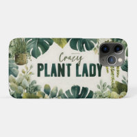 Banner de tipografia de senhora de planta louca co