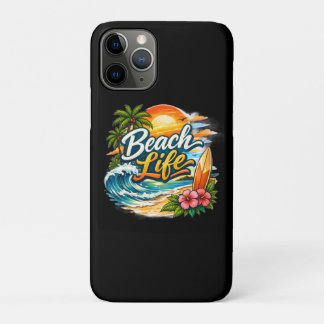 Capa Para iPhone 11 Pro Beach Life – Tropical Sunset Surf