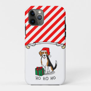 Capa Para iPhone 11 Pro Beagle Natal Santa Hat (triz cor 3)