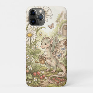 Capa Para iPhone 11 Pro Bebê Dragão Fofo Fazendo Jardinagem em Casa de Con