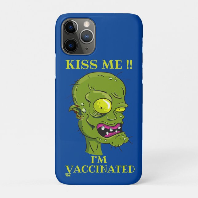 CAPA PARA iPhone 11 PRO "BEIJA-ME, ESTOU VACINADO" (Verso)