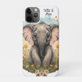 Capa Para iPhone 11 Pro Beijo-Elefante Cachorro Febre