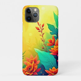 Capa Para iPhone 11 Pro Beleza Floral Abstrato vibrante