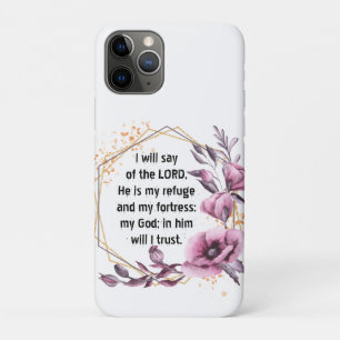 Capa Para iPhone 11 Pro Belo Caso Psalm 91 Floral iPhone 11 Pro