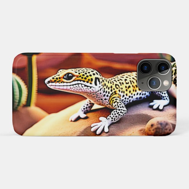 Capa Para iPhone 11 Pro Belo Design de Leopardo do Deserto Gecko (Verso (horizontal))