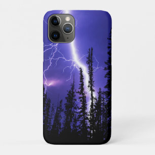 Capa Para iPhone 11 Pro belo trovão sobre a floresta