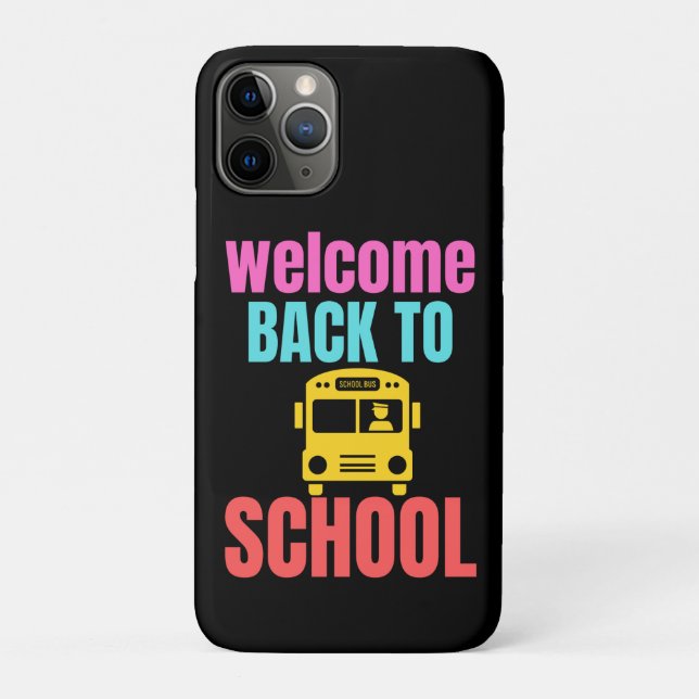 Capa Para iPhone 11 Pro Bem-Vindo À Escola Engraçado Professor Adorando Pr (Verso)