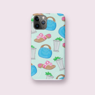 Capa Para iPhone 11 Pro Bermuda Bag Sandals Mint Julep Preppy