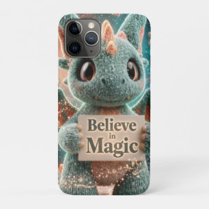 Capa Para iPhone 11 Pro Bicho de Pelúcia Dragão de Fantasia Fofo Segurando