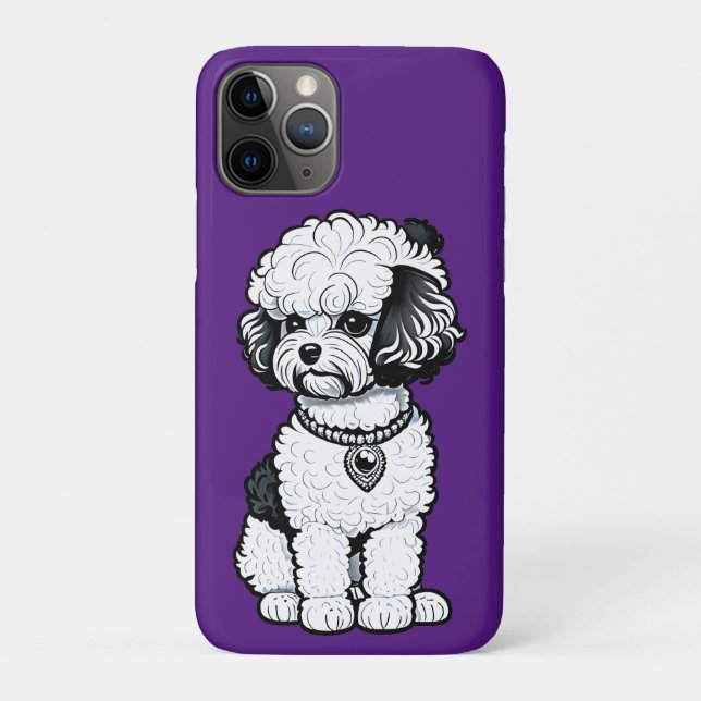 Capa Para iPhone 11 Pro Bichon Frise (Verso)
