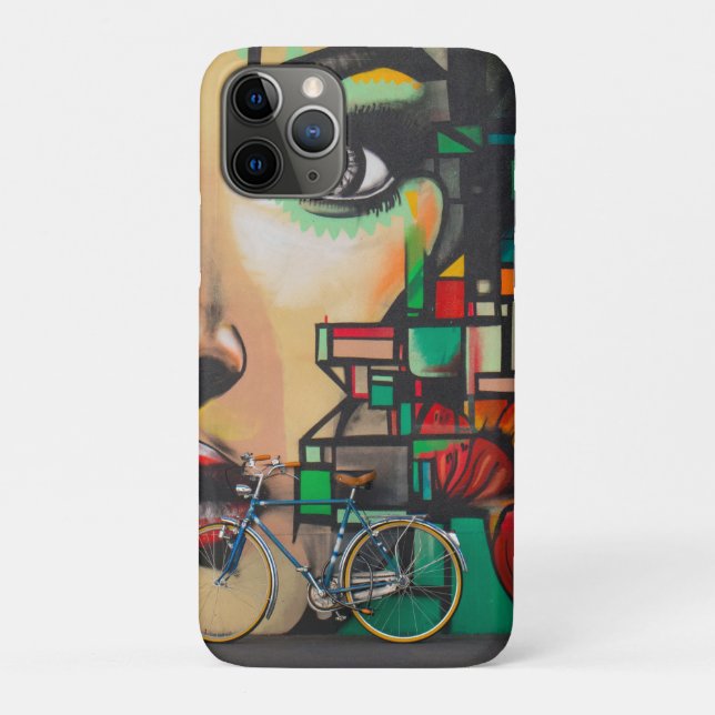 Capa Para iPhone 11 Pro Bicicletas na parede do Grafite (Verso)