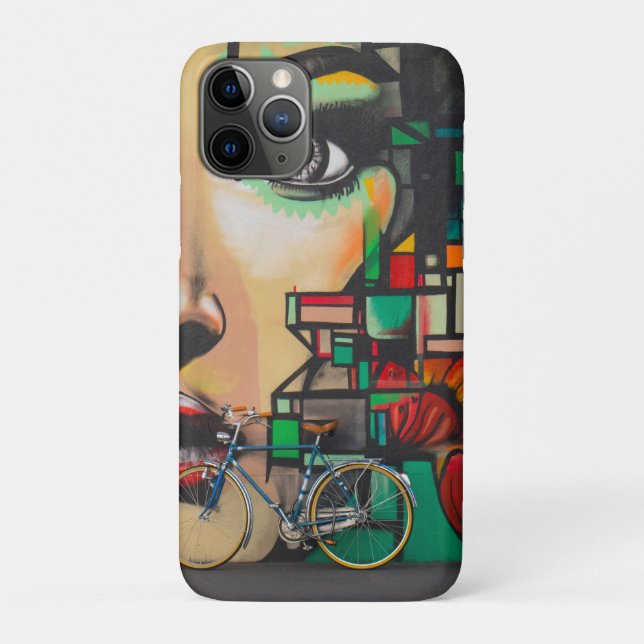 Capa Para iPhone 11 Pro Bicicletas na parede do Grafite (Verso)