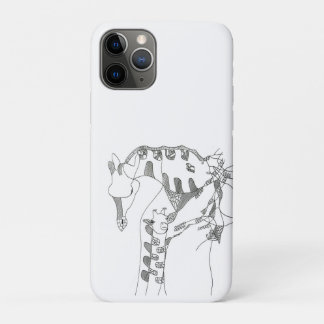 Capa Para iPhone 11 Pro Black & white abstract stick  tapestries wood wall