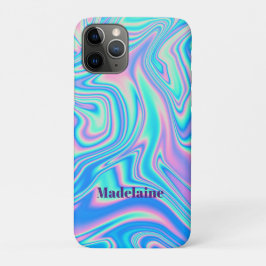 Capa Para iPhone 11 Pro Blue Retro Wave Personal
