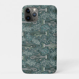 Capa Para iPhone 11 Pro Blue School of Fish Brook Trout - NH State Fish