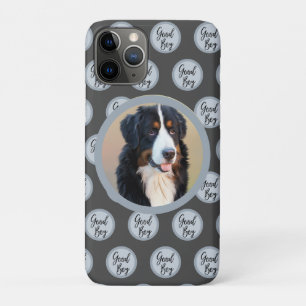 Capa Para iPhone 11 Pro Boas crianças com foto de cão com texto bolinhas