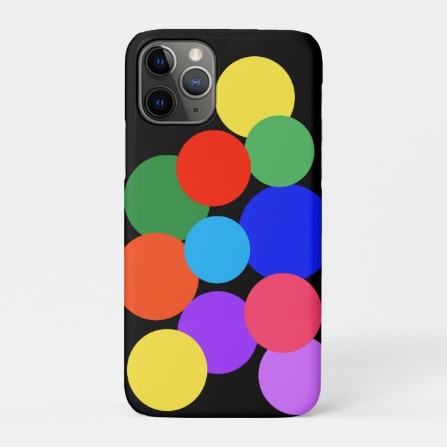 Capa Para iPhone 11 Pro Bolinhas arco-íris (Verso)