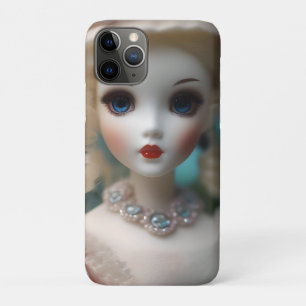 Capa Para iPhone 11 Pro Boneca Vintage Azul,