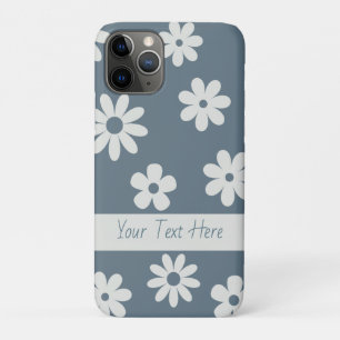 Capa Para iPhone 11 Pro Bonito pequenas margaridas no iPhone Azul