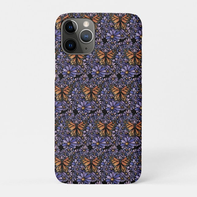 Capa Para iPhone 11 Pro Borboleta Monarca (Verso)