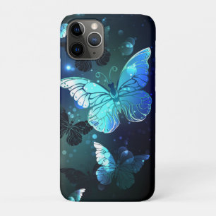 Capa Para iPhone 11 Pro Borboleta Noturna Flutuante
