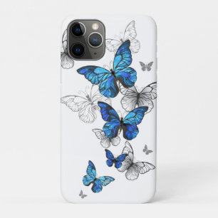 Capa Para iPhone 11 Pro Borboletas Azuis Morpho