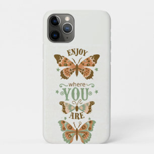 Capa Para iPhone 11 Pro borboletas do núcleo de casacos apreciam onde você