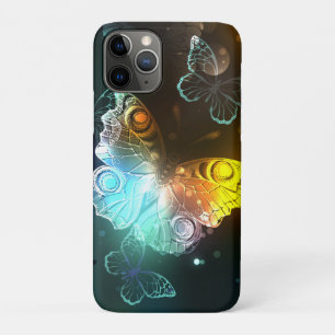Capa Para iPhone 11 Pro Borboletas luminosas e borboletas noturnas