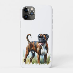 Capa Para iPhone 11 Pro Boxer atigrado apresentado em Aquarela