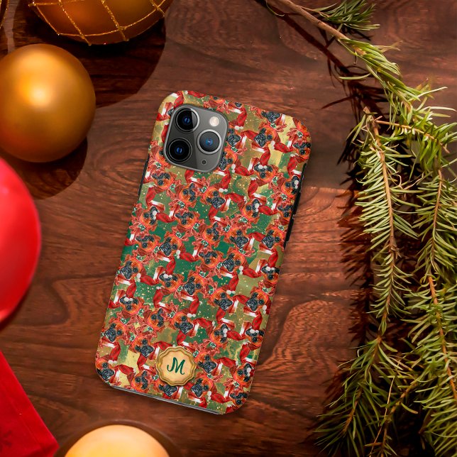 Capa Para iPhone 11 Pro Boxer Verde Dourado Cachorro Fofo Natal (Criador carregado)