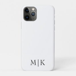 Capa Para iPhone 11 Pro Branco e Preto | Monograma moderno