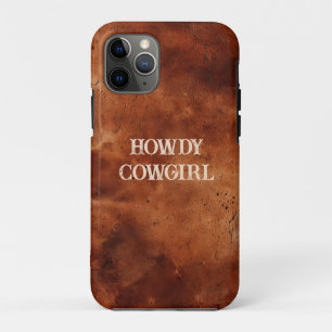 Capa Para iPhone 11 Pro Brown Ocidental Howdy Cowboy Brown