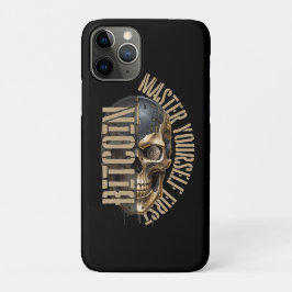 Capa Para iPhone 11 Pro BTC motivation | Skull | Bitcoin crypto