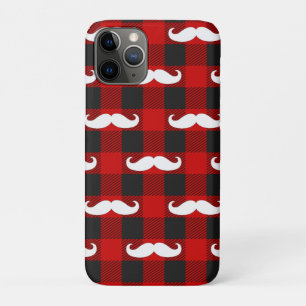 Capa Para iPhone 11 Pro Búfalo Xadrez Búfalo Branco Preto e Vermelho