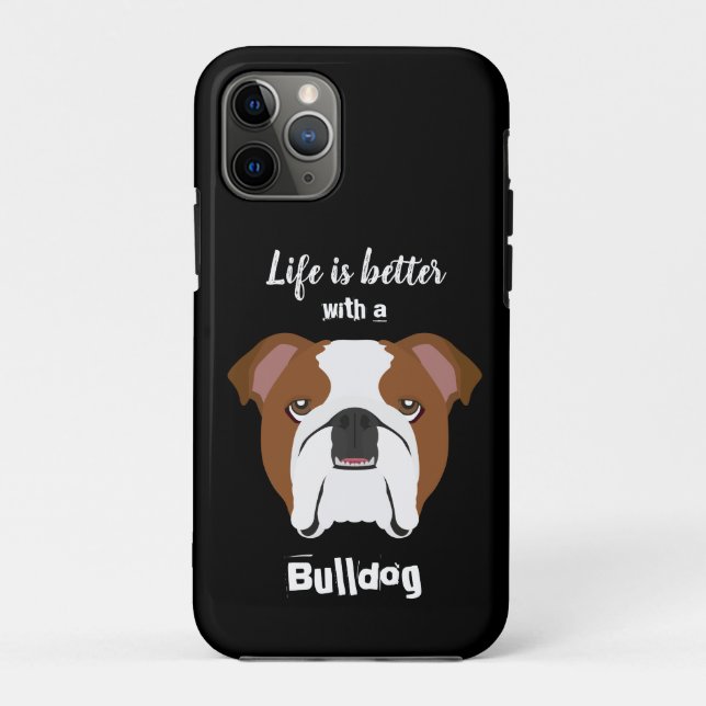 Capa Para iPhone 11 Pro Buldog Britânico (Verso)