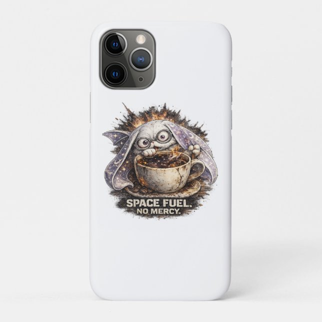 Capa Para iPhone 11 Pro Bunny de Combustível Espacial Fofo Café Halloween  (Verso)