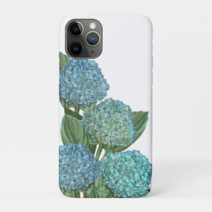 Capa Para iPhone 11 Pro Buquê de Hydrangea azul Dusty