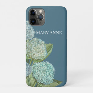 Capa Para iPhone 11 Pro Buquê de Hydrangea azul Dusty