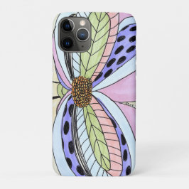 Capa Para iPhone 11 Pro Butterfly Flower Blank