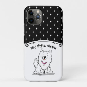 Capa Para iPhone 11 Pro Cachorro Esquimó Americano Big or Little Sister -