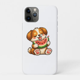 Capa Para iPhone 11 Pro Cachorro Fofo Melancia