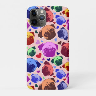 Capa Para iPhone 11 Pro Cachorro Pug Filhote PopArt Estilo Retro