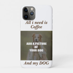 Capa Para iPhone 11 Pro Café e meu Travesseiro decorativo de Cachorro