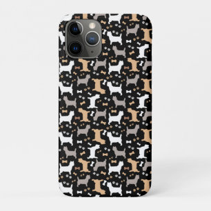 Capa Para iPhone 11 Pro Cairn Terriers Carin Dog Break Padrão em Preto