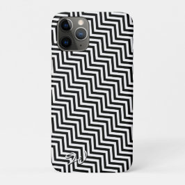 Capa Para iPhone 11 Pro Caixa preta & branca do speck do ziguezague 1