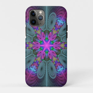 Capa Para iPhone 11 Pro Caleidoscópio de Arte Fractal de Greve Colorida Ma